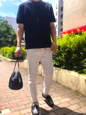 「green label relaxing（グリーンレーベルリラクシング）のアイテム」を使った、hm3iiさん（メンズ・185cm）の夏コーディネート