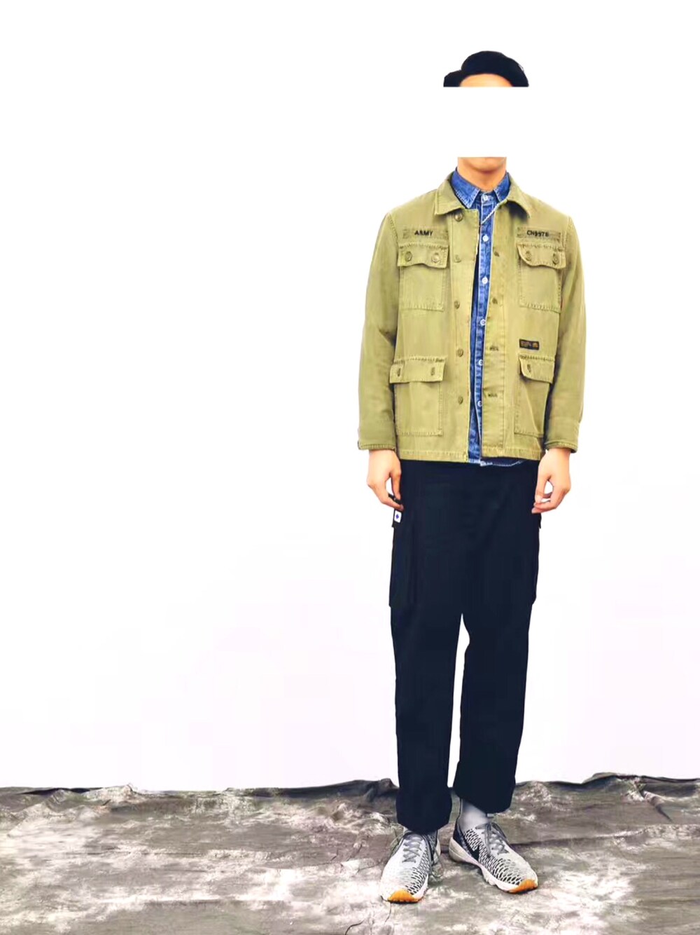 「春コーデ」｜「watpsのアイテム（ミリタリージャケット、その他）」を使った、Sunflowerlabさん（メンズ・182cm）の春コーディネートの1枚目の写真
