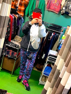 「アイテム（ナイロンジャケット、シルバー系）」を使った、( ^ω^ )Hiko743さん（メンズ・172cm）の春コーディネート