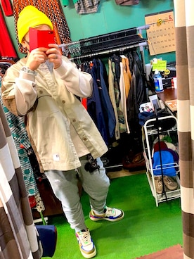 「シュプリーム」｜「アイテム（スウェットパンツ）」を使った、( ^ω^ )Hiko743さん（メンズ・172cm）の春コーディネート