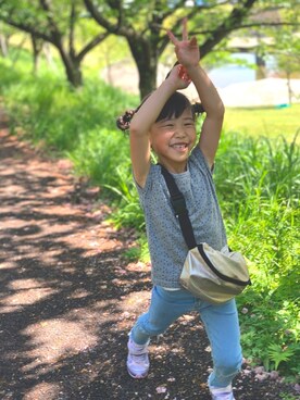 「F.O.KIDS（エフオーキッズ）のアイテム（バッグ）」を使った、aya to saraさん（キッズ・120cm）の春コーディネート