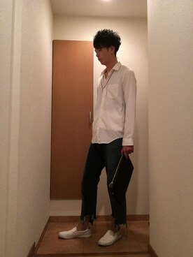 Yasuhide Dobashiさんの「オックスボタンダウンシャツ(HARE)」を使ったコーディネート