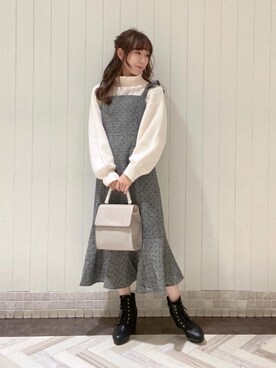「マーメイドワンピ」｜あーちゃん。さん（レディース・156cm）の秋コーディネート