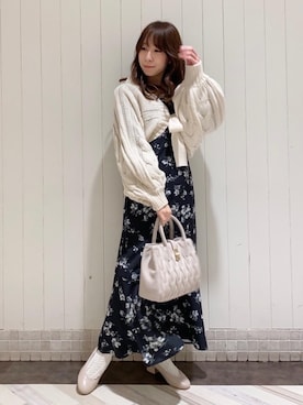 「花見コーデ」｜「アイテム（パンプス）」を使った、あーちゃん。さん（レディース・156cm）の冬コーディネート