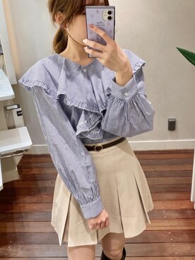 「マリン」｜「アイテム（ブーツ）」を使った、あーちゃん。さん（レディース・156cm）の冬コーディネート