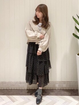 「アシメ」｜「アイテム（ジャケット/アウター）」を使った、あーちゃん。さん（レディース・156cm）の冬コーディネート