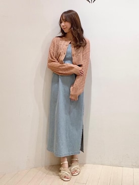「透かし柄」｜あーちゃん。さん（レディース・156cm）の春コーディネート