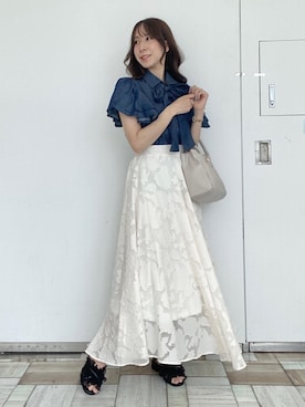 「でにむ」｜あーちゃん。さん（レディース・156cm）の春コーディネート