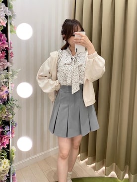 「韓国」｜「アイテム（ブルゾン）」を使った、あーちゃん。さん（レディース・156cm）の春コーディネート
