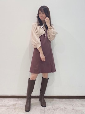 「レースカラー」｜あーちゃん。さん（レディース・156cm）の夏コーディネート