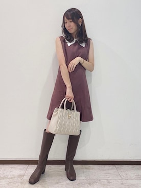 「レースカラー」｜あーちゃん。さん（レディース・156cm）の夏コーディネート
