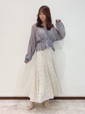 「透かしニット」｜あーちゃん。さん（レディース・156cm）の夏コーディネート