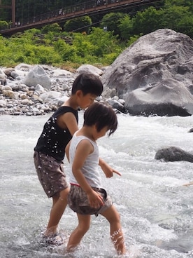 「水遊びコーデ」｜Ｙ♡Ｕ   さん（キッズ・100cm）の夏コーディネート