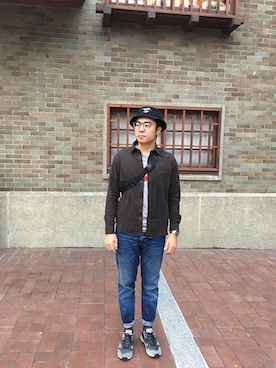 「ESPRIT（エスプリ）のアイテム（パンツ）」を使った、🐟さん（メンズ・173cm）の冬コーディネート