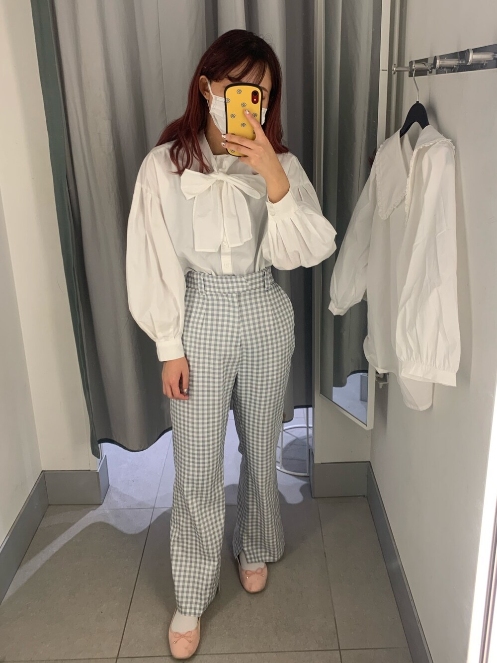 「one after another NICE CLAUPのアソートスラックスパンツ（スラックス、ブルー系）」を使った、kanon さん（レディース・161cm）の秋コーディネートの1枚目の写真