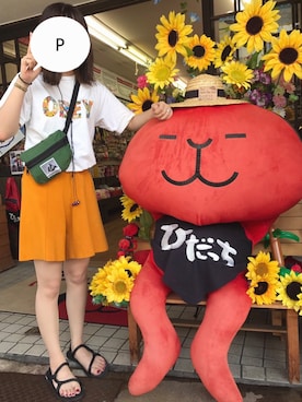 「アイテム（ボディバッグ/ウエストポーチ）」を使った、モンチッチさん（レディース・163cm）の夏コーディネート