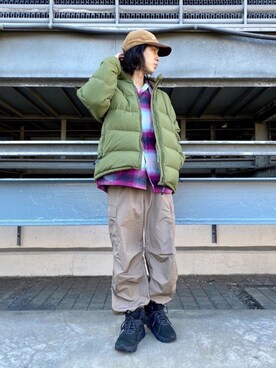 ダウンジャケット コート グリーン系 を使ったメンズ人気ファッションコーディネート Wear