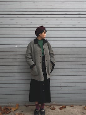 「베레모」｜フィ太郎🇰🇷휘뚜루마뚜루さん（レディース・164cm）の冬コーディネート