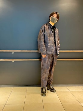 「RAGEBLUE（レイジブルー）のアイテム（セットアップ）」を使った、つーさん（メンズ・162cm）の冬コーディネート