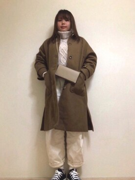 レディースのチェスターコート ブラウン 茶色系 コーディネート Zozotown