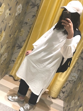 「アイテム（バックパック/リュック）」を使った、ほりこさん（レディース・165cm）の冬コーディネート