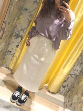 「アイテム（イヤリング）」を使った、ほりこさん（レディース・165cm）の冬コーディネート