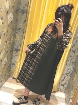 「スタッフセンバツ」｜ほりこさん（レディース・165cm）の秋コーディネート