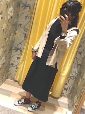 「アイテム（バングル/リストバンド）」を使った、ほりこさん（レディース・165cm）の秋コーディネート