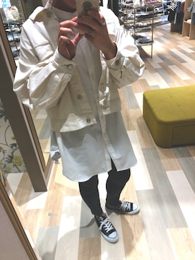 「アイテム（チュニック）」を使った、ほりこさん（レディース・165cm）の春コーディネート