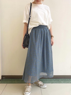 「Green　Parks（グリーンパークス）のアイテム」を使った、ほりこさん（レディース・165cm）の夏コーディネート