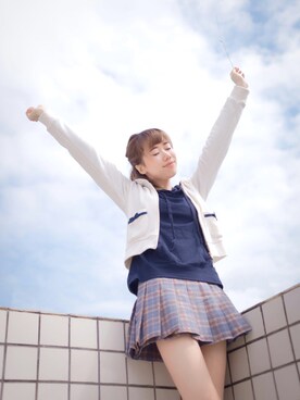 「school」｜「アイテム（ジャケット/アウター）」を使った、ppさん（レディース・160cm）の秋コーディネート