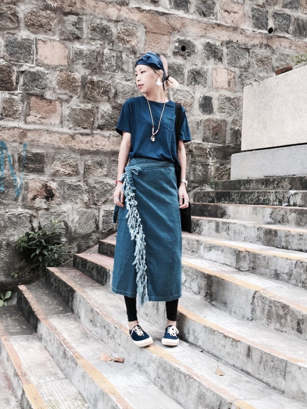 KAPITALのデニムスカートを使った人気ファッションコーディネート - WEAR