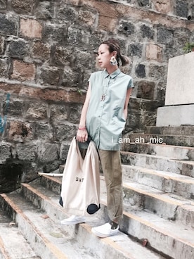 「SOFIE D'HOORE（ソフィードール）のアイテム（トップス）」を使った、i_am_ah_mic  🇭🇰さん（レディース・168cm）の夏コーディネート