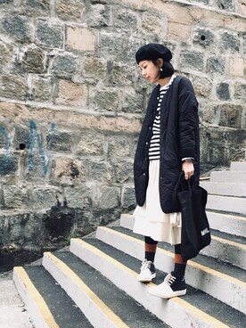 「3can4on（サンカンシオン）のアイテム（その他アウター）」を使った、i_am_ah_mic  🇭🇰さん（レディース・168cm）の冬コーディネート