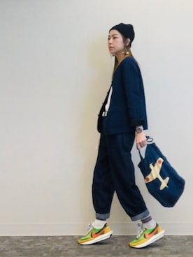 「BLUE BLUE（ブルーブルー）のアイテム（ジャケット/アウター）」を使った、i_am_ah_mic  🇭🇰さん（レディース・168cm）の秋コーディネート