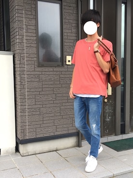 「アイテム（バングル/リストバンド）」を使った、りょうすけさん（メンズ・178cm・20代）の夏コーディネート