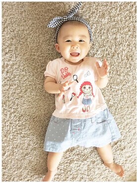 「Dady（ダディ）のアイテム」を使った、rei♡さん（キッズ・70cm）の冬コーディネート