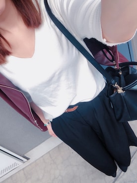 「dazzlin（ダズリン）のアイテム（ライダースジャケット）」を使った、Stephanieさん（レディース・163cm）の秋コーディネート