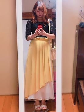 「ベルイエロー」｜Stephanieさん（レディース・163cm）の夏コーディネート