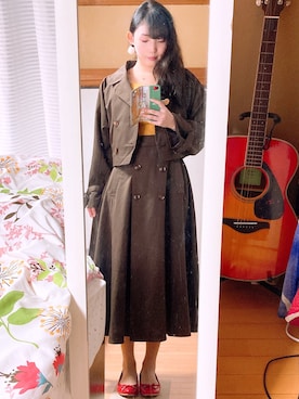 「出勤コーデ」｜「アイテム（バレエシューズ）」を使った、Stephanieさん（レディース・163cm）の秋コーディネート