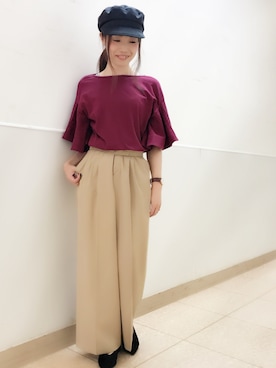 「KATHARINE ROSS（キャサリンロス）のアイテム（帽子）」を使った、norikoさん（レディース・152cm）の夏コーディネート