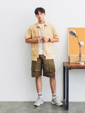 「工装」｜SIYE肆野さん（メンズ・183cm）の夏コーディネート
