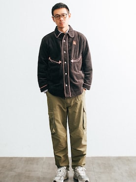 「灯芯绒」｜SIYE肆野さん（メンズ・176cm）の冬コーディネート