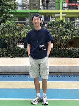 「工装」｜川林鹿野さん（メンズ・169cm）の春コーディネート