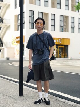 「工装」｜川林鹿野さん（メンズ・169cm）の春コーディネート