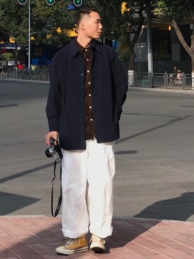 川林鹿野さんのコーディネート