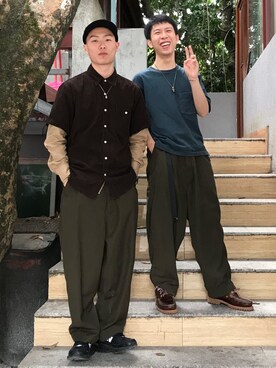 川林鹿野さんのコーディネート