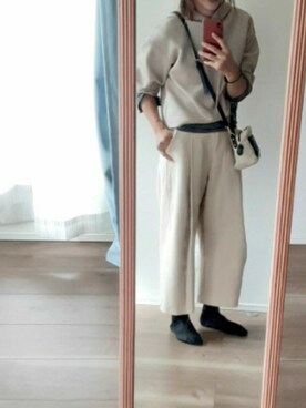 「POU DOU DOU（プードゥドゥ）のアイテム（パンツ）」を使った、kantashotaさん（キッズ・158cm）の秋コーディネート