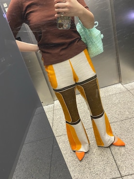 「ビーズバッグ」｜「アイテム（パンプス）」を使った、keihattaさん（レディース・153cm）の春コーディネート