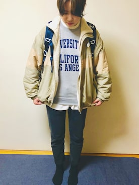 「アイテム（バックパック/リュック）」を使った、ma-yuさん（レディース・162cm・20代）の冬コーディネート